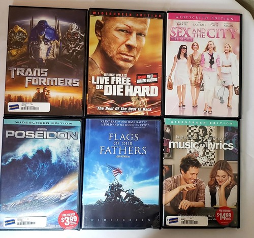 Lot of 6 DVD R rated Action Comedy / Romantic Comedy Movies