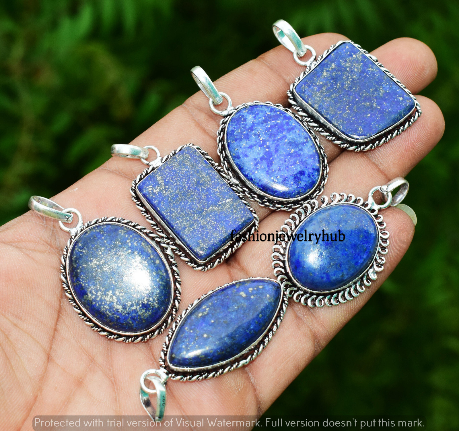 lapi_s_lazuli_14様 Approx. 40x20mm Lapis Lazuli (Dyed) Teardrop Pendant - Bead