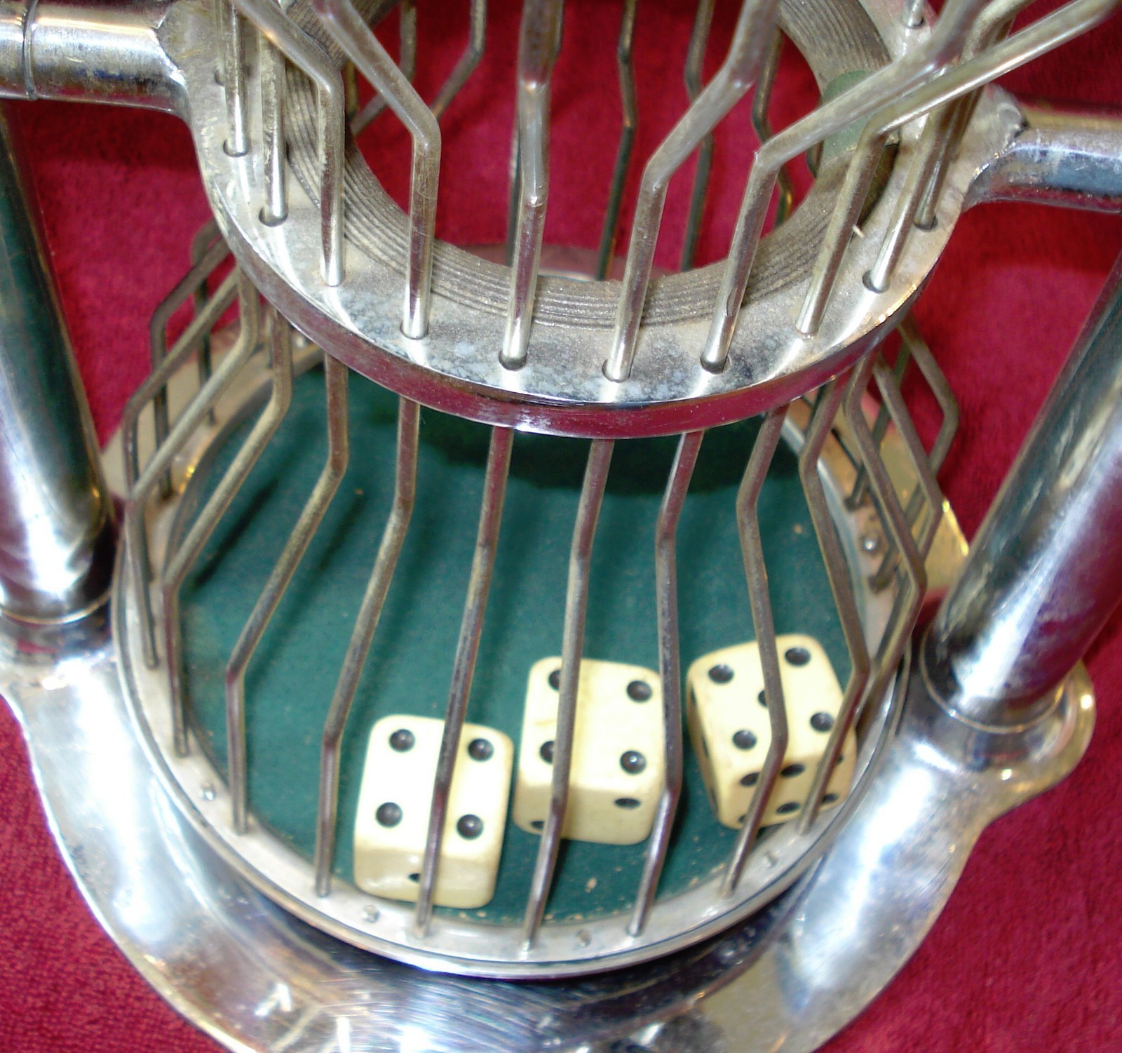 Vintage Table Top CHUCK A LUCK DICE GAME 3 Dice Gambling Casino