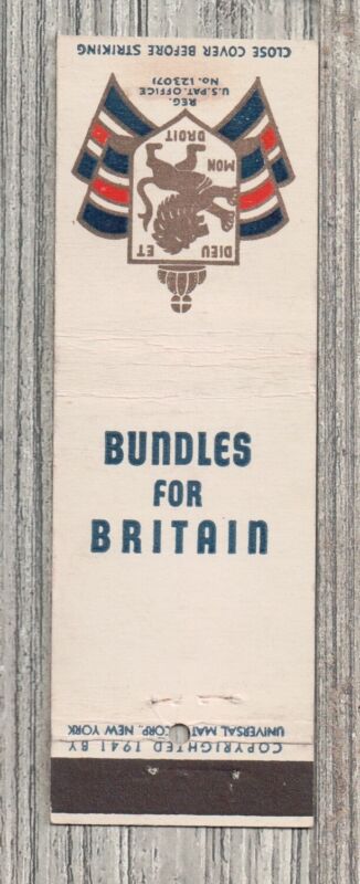 Matchbook Cover-Bundles for Britain-2053