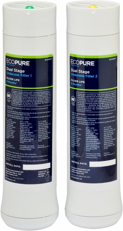 ECODWF Dual Stage Under Sink Filter Set
