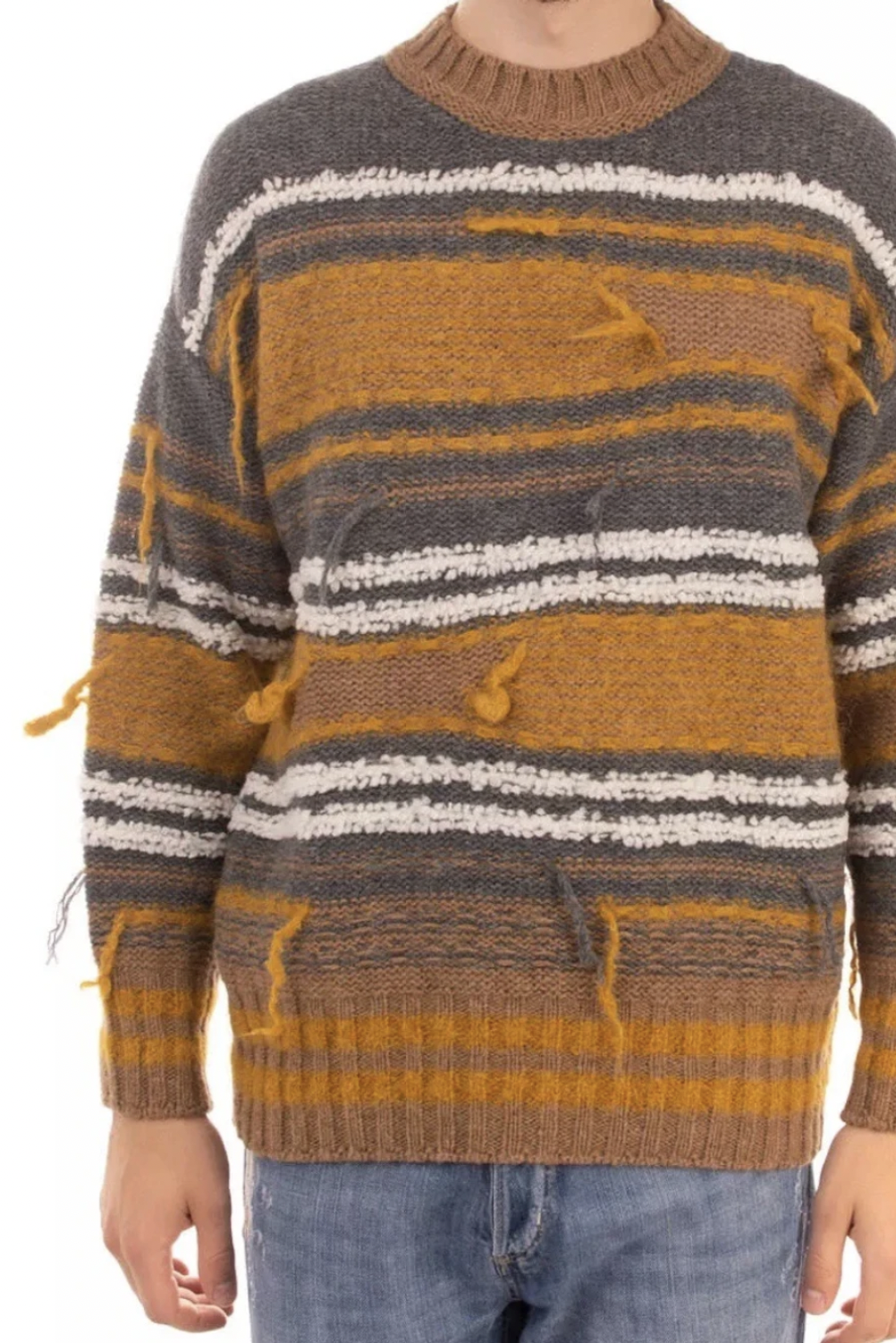 Pre-owned Missoni M  Runway Distressed Oversized Knit Sweater Pullover Jumper Unisex In Multicoloured