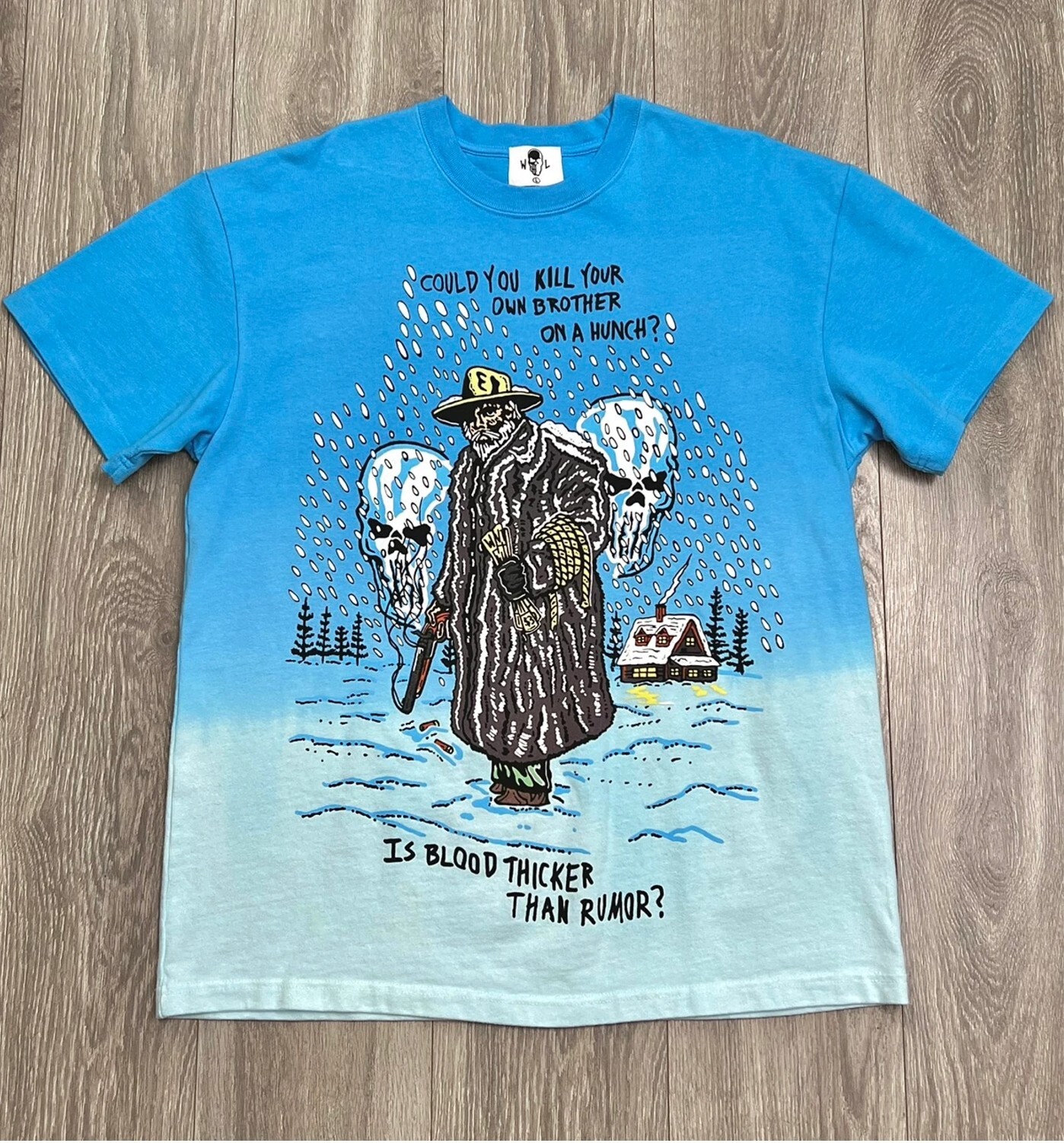 Warren Lotas Western Pulp BLUE The Mistake Shirt Blood Warren Lotas Western Pulp BLUE The Mistake Shirt Blood