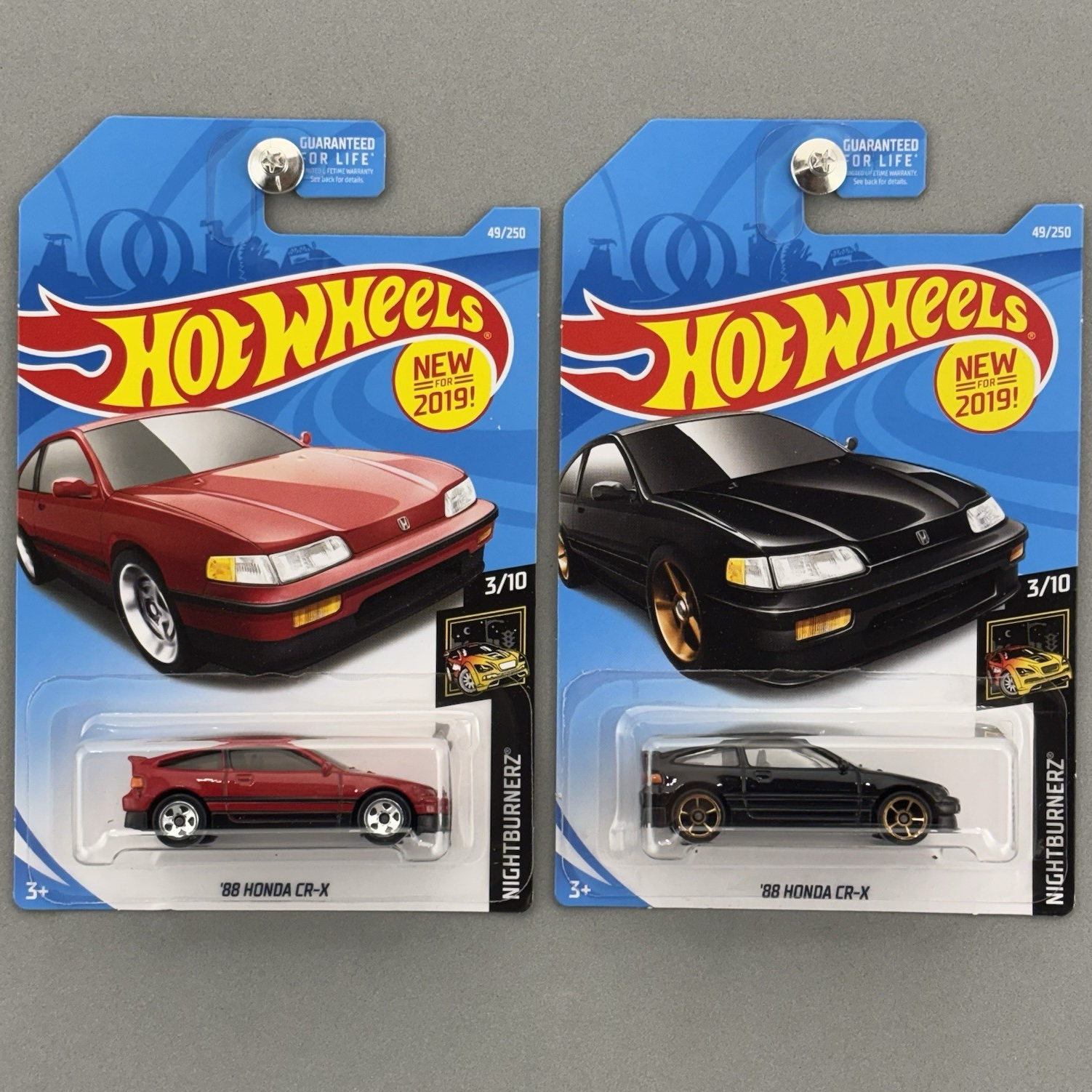 HOT WHEELS '88 Honda CR-X Both Red & Black Version CRX Night