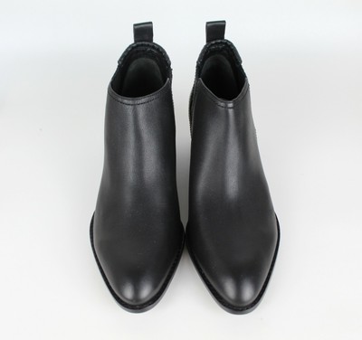 Pre-owned Alexander Wang Kori Cut Out Heel Ankle Bootie Shoe, Eur 39.5, Black Leather