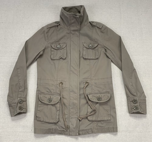 GAP Women's XS X-Small Beige Full Zip Military Field Jacket