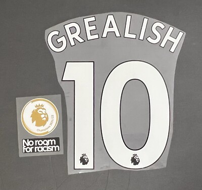 Grealish #10 Man City Premier League 2022/23 Name & Number Heat Press Set 