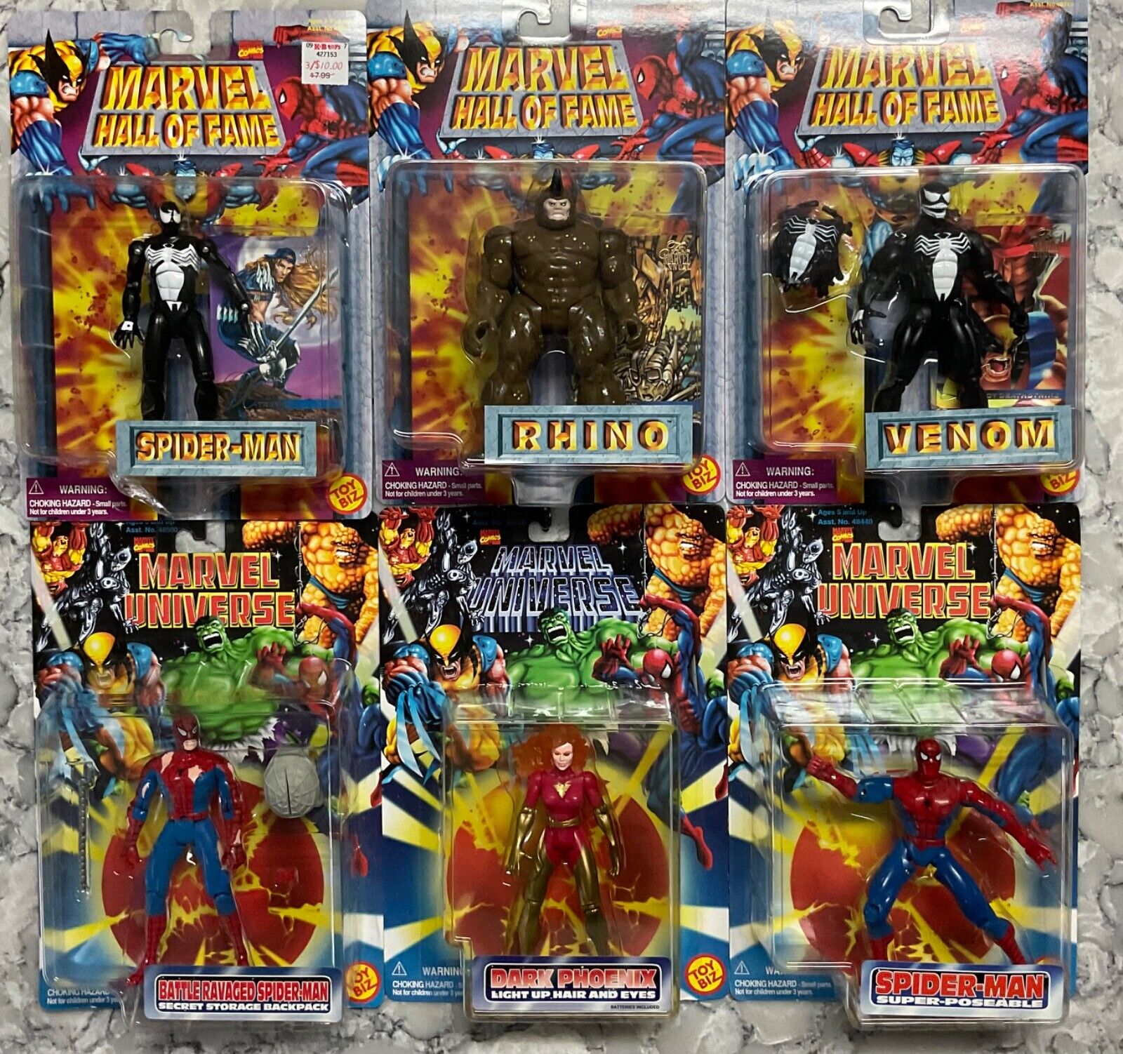 Marvel Universe Hall of Fame Toy Biz BLACK SUIT SPIDEY Venom Marvel Universe Hall of Fame Toy Biz BLACK SUIT SPIDEY Venom