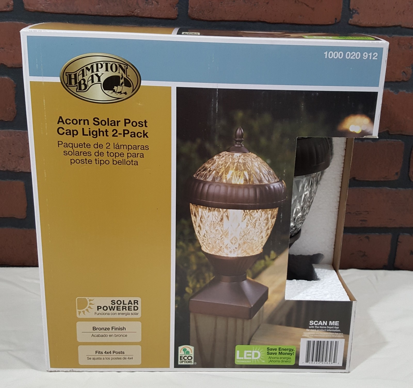 UPC Hampton Bay Outdoor Lighting Acorn 2 Light Solar