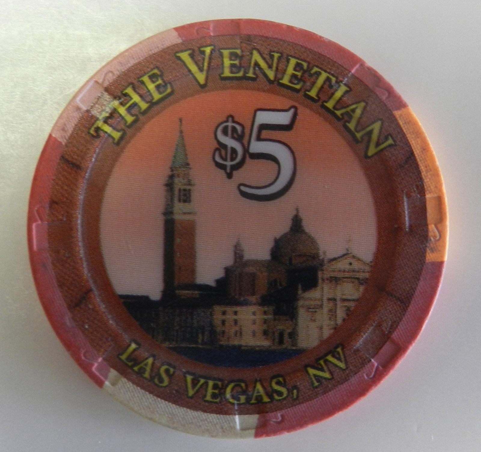 #13cc The Venetian $5 Casino Chip Las Vegas Nevada