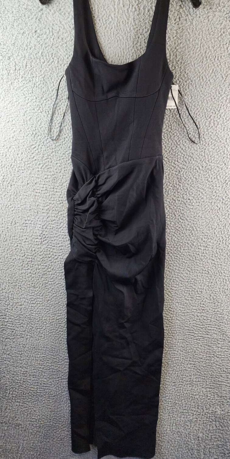 The Mannei Wishaw Maxi Dress Women's 36 Black Square Neck Sleeveless Zip Closure - Picture 2 of 17
