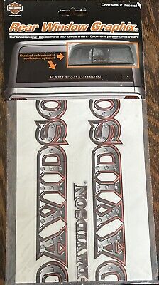 Harley Davidson Rear View Graphix Window Decal New In Package