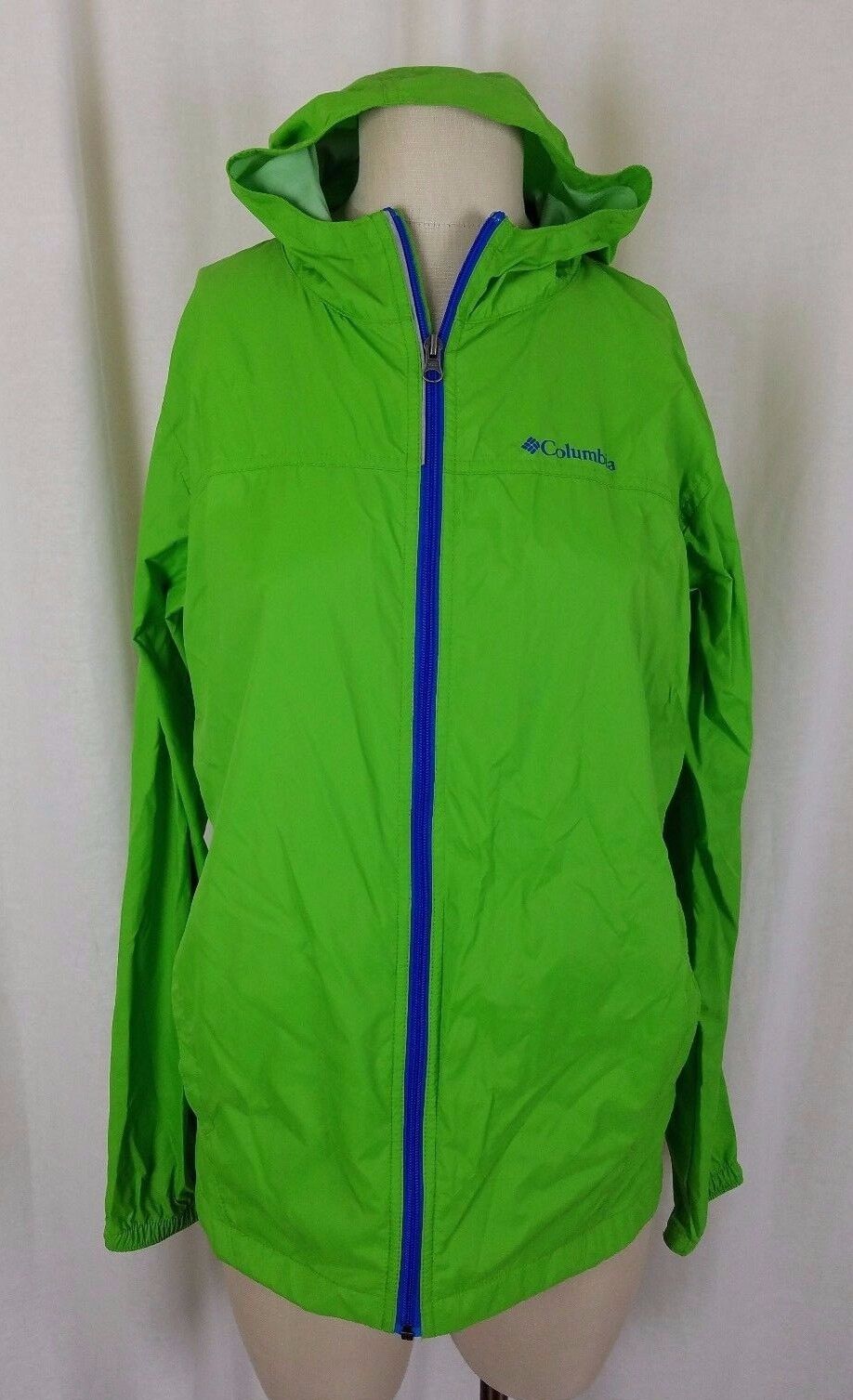 Columbia Lime Green Lightweight Packable Windbreaker Shell Columbia Lime Green Lightweight Packable Windbreaker Shell