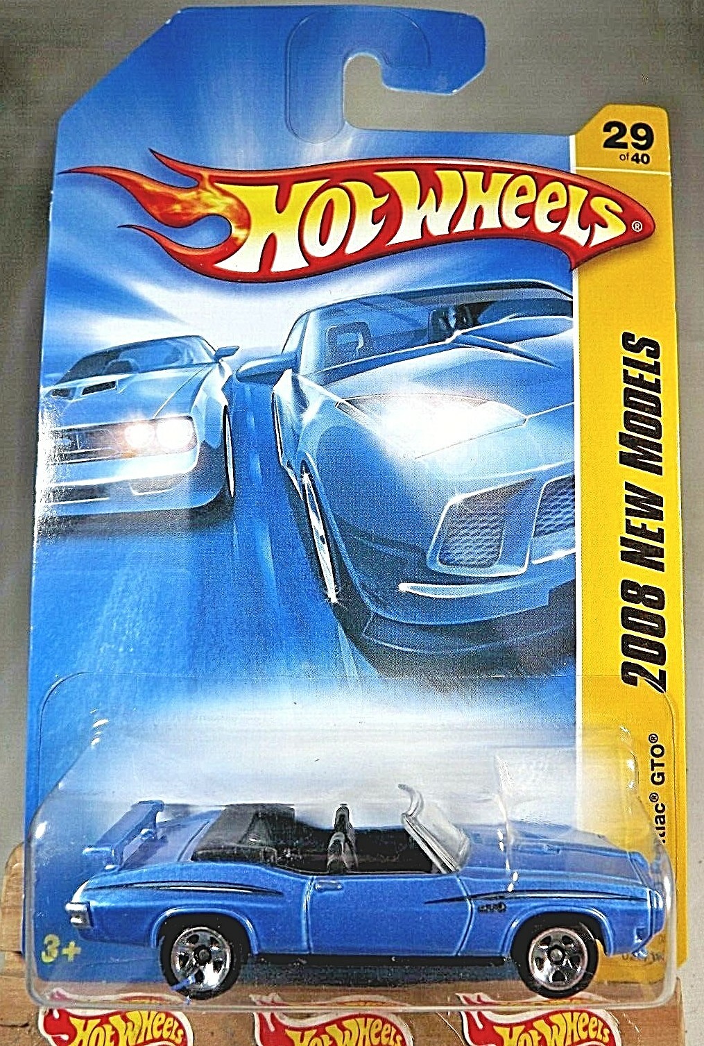 2008 Hot Wheels #29 New Models 29/40 '70 PONTIAC GTO Blue