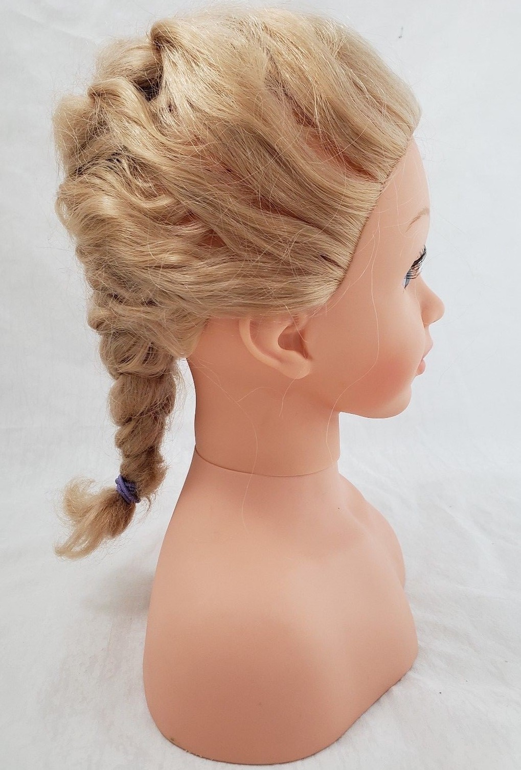 THEO KLEIN Blonde Life Size Girl Hair Styling Doll Head Cosmetology 11