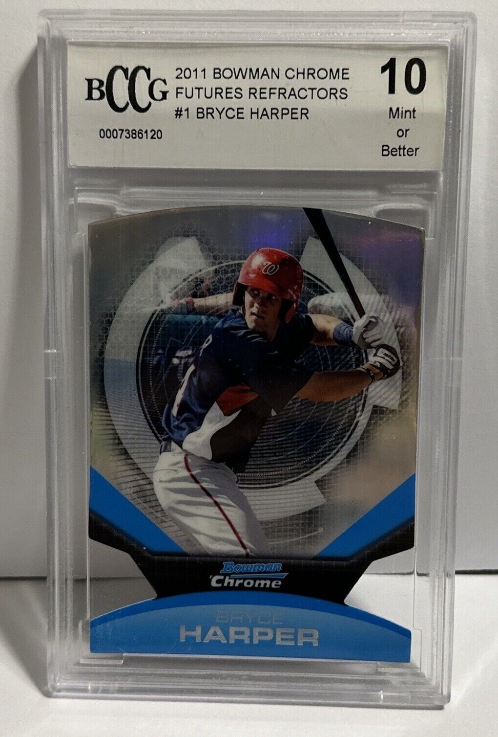 Bryce Harper 2011 Bowman Chrome Futures Bubbles Die Cut #1 Rookie Card Mint 10. rookie card picture