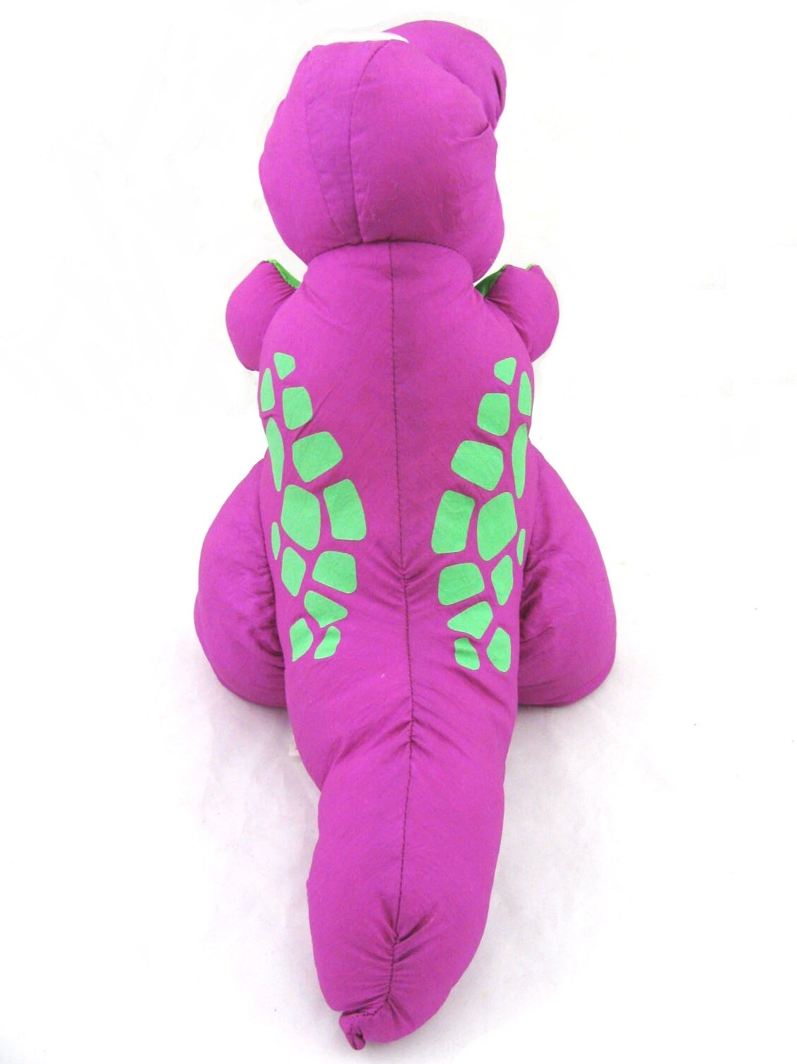 Vtg PUFFALUMP Purple Plush Dinosaur T-rex 1992 Fisher Price Roaring Squeek Sound