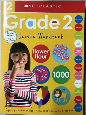 Second Grade Jumbo Workbook: Scholastic Early Learners Paperback - NEW