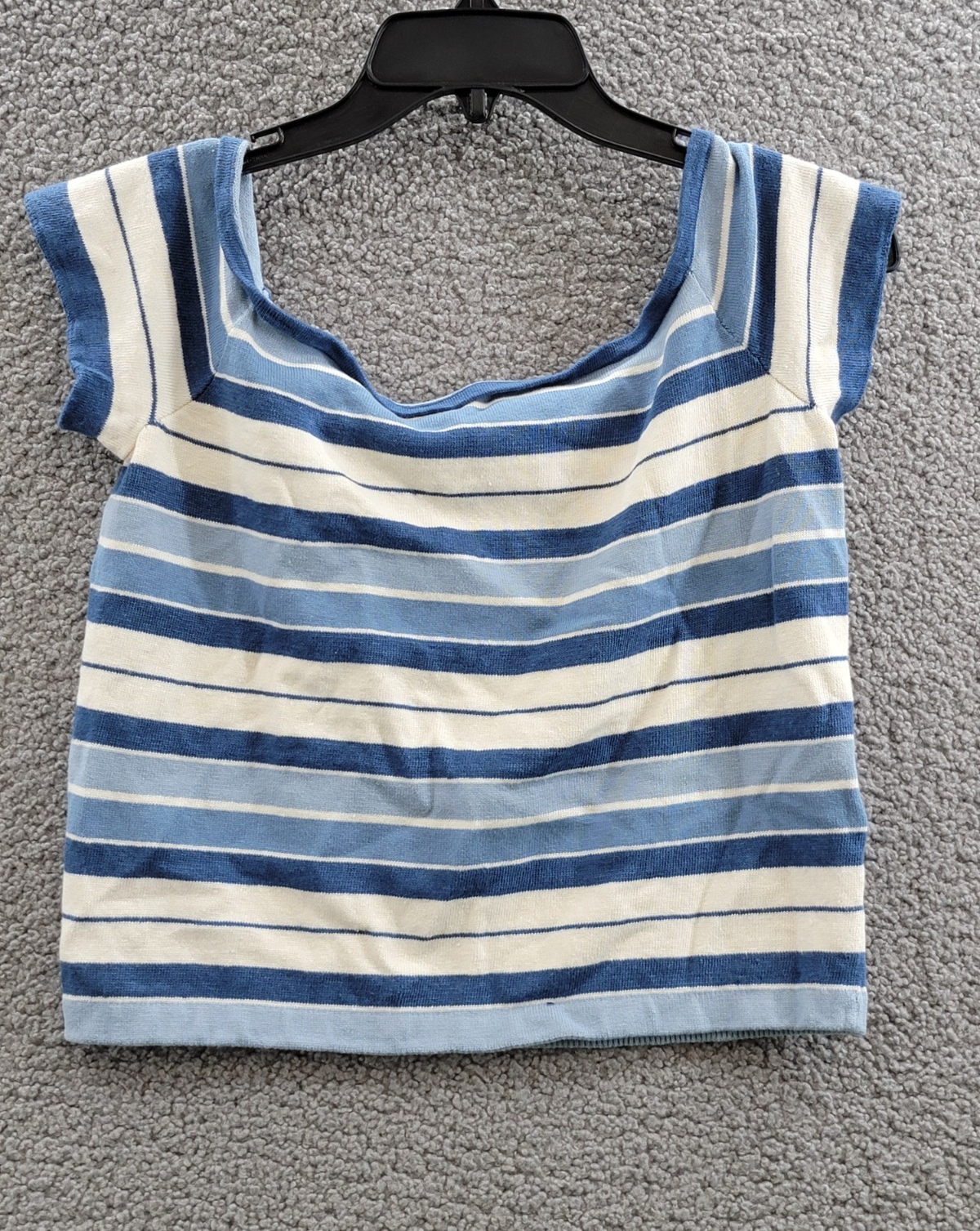 Lauren Ralph Lauren Striped Off-the-Shoulder Sweater Top Women L Multi Pullover - Picture 2 of 17