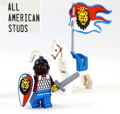 LEGO Castle Royal Knight Minifigure Horse Lot in 1995 set 6090 Scale Mail Shield