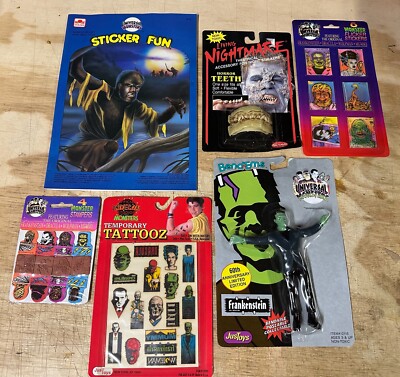 Universal Monsters Lot - Rubber Stamps, Tattooz, Ect