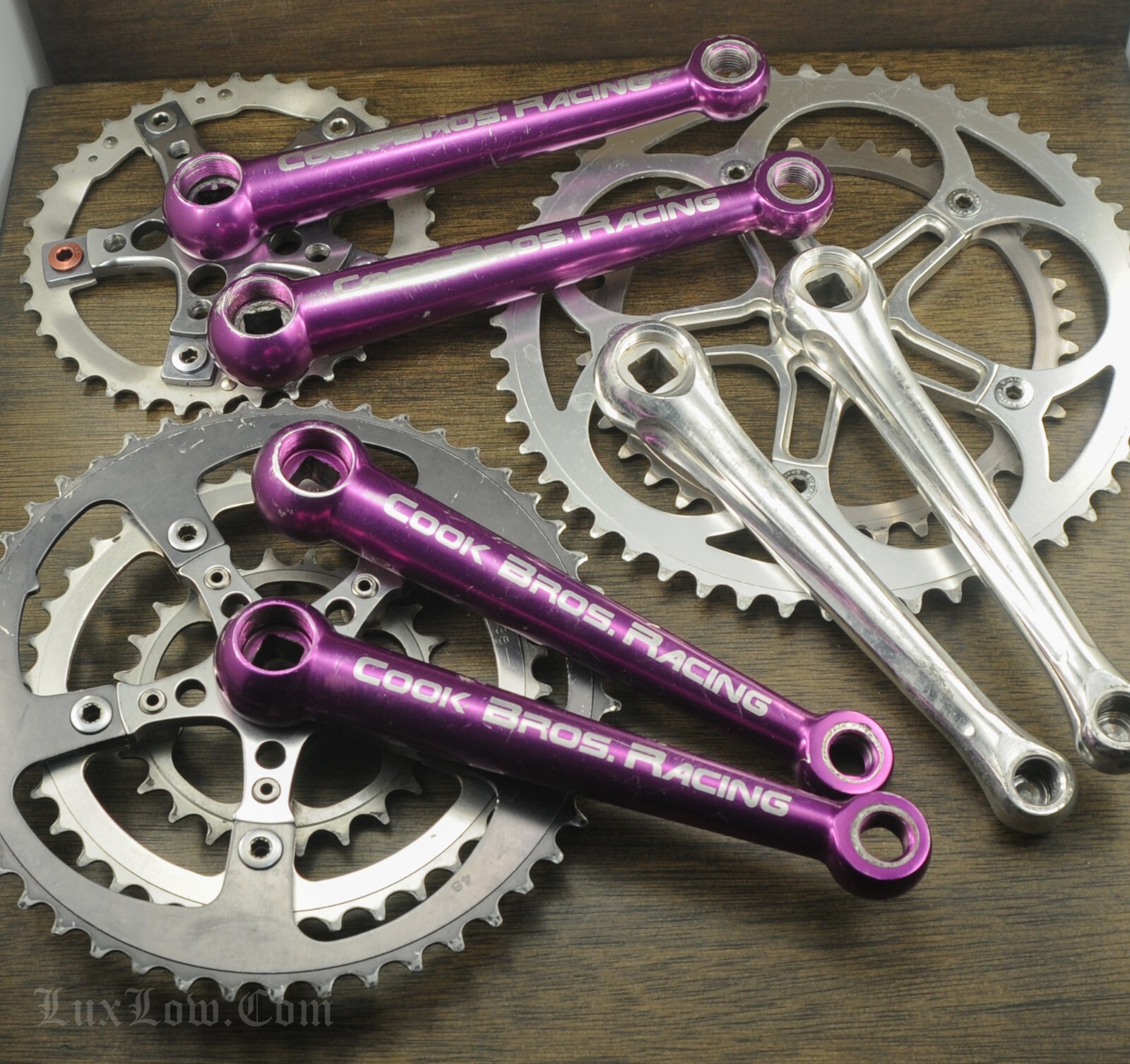 Vintage Cook Bros. Racing Mountain Bike CRANKS 175mm Purple Vintage Cook Bros. Racing Mountain Bike CRANKS 175mm Purple