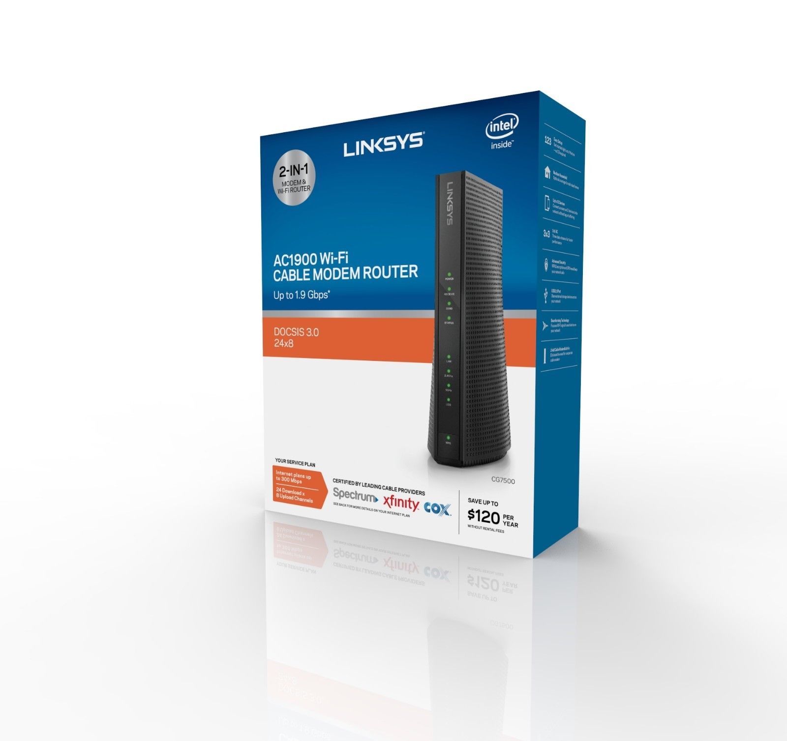 *BRAND NEW* Linksys AC1900 24x8 Wi-Fi Gateway (Cable Modem & Router - CG7500)