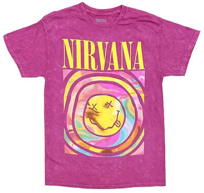 Nirvana Unisex T-Shirt Genuine Merch Mineral Acid Wash Daze