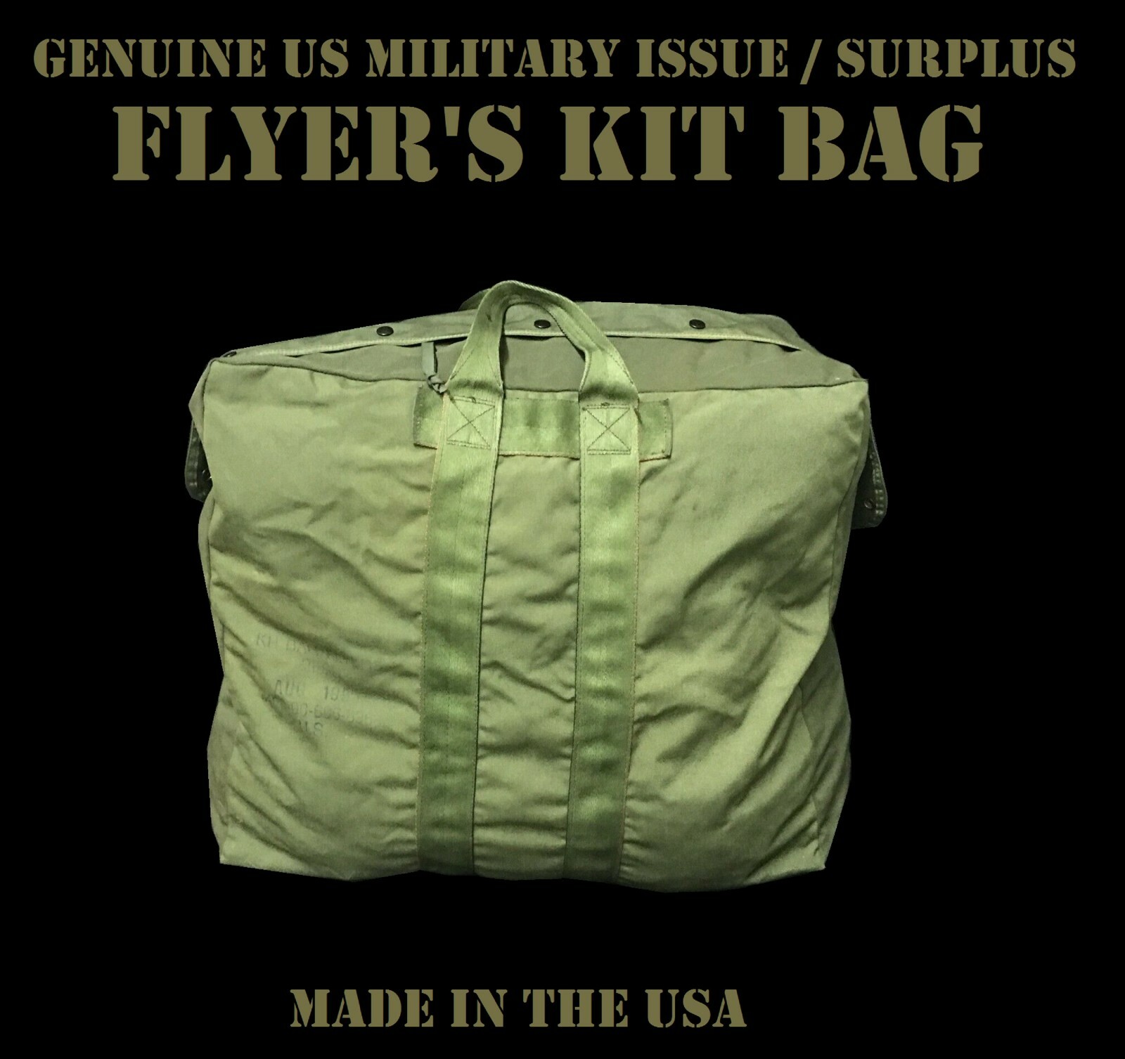 NEW Genuine US Military Flyers Kit Bag Green Large Aircrew Duffel Duffle Army