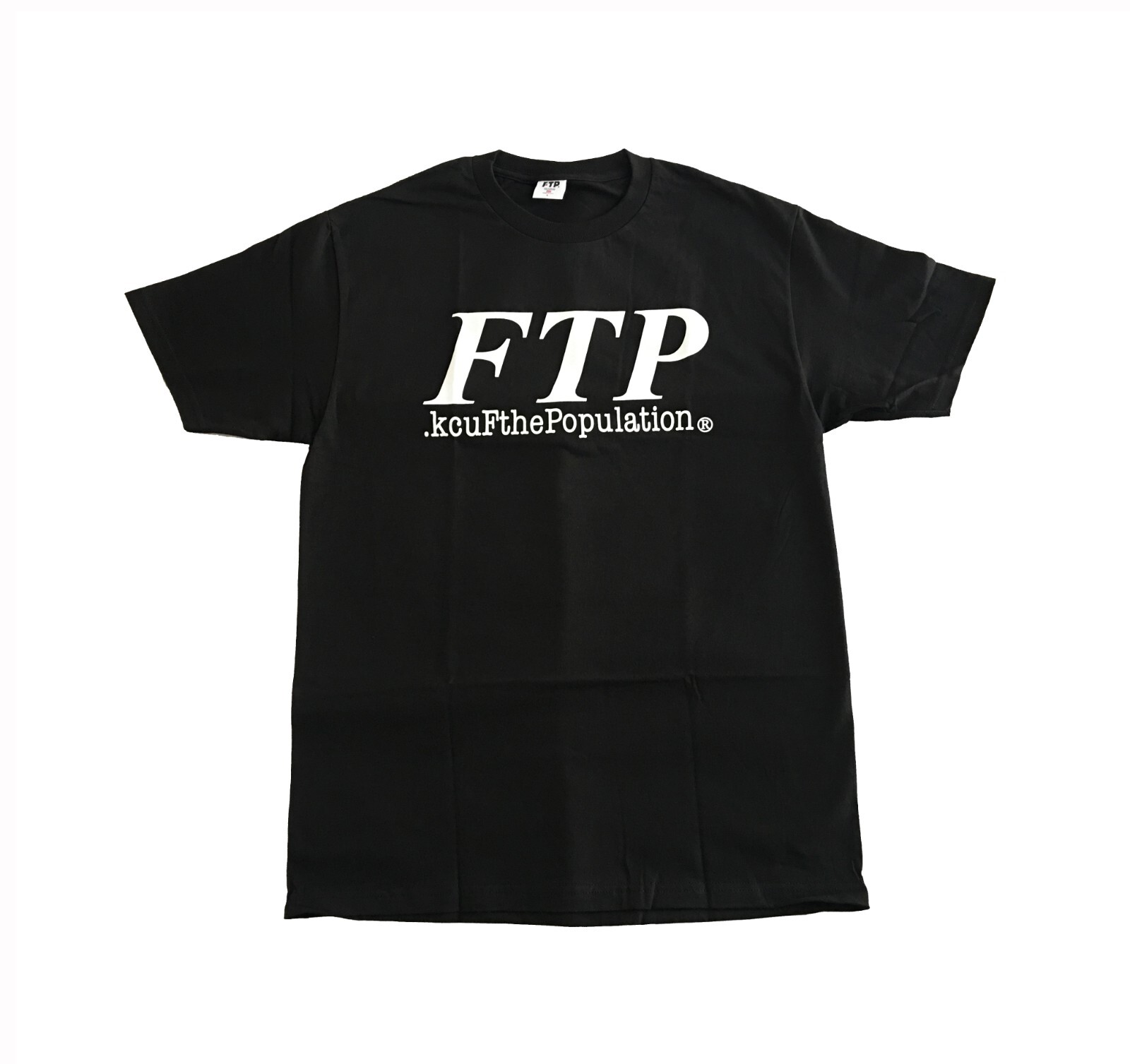 Fuckthepopulation FTP OG Logo T-shirt Black Color Large Size