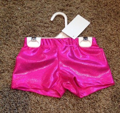 NEW Girls gymnastics STRETCH Purple VELVET SHORTS XS 4-5 AS L 12-14 S 6-7