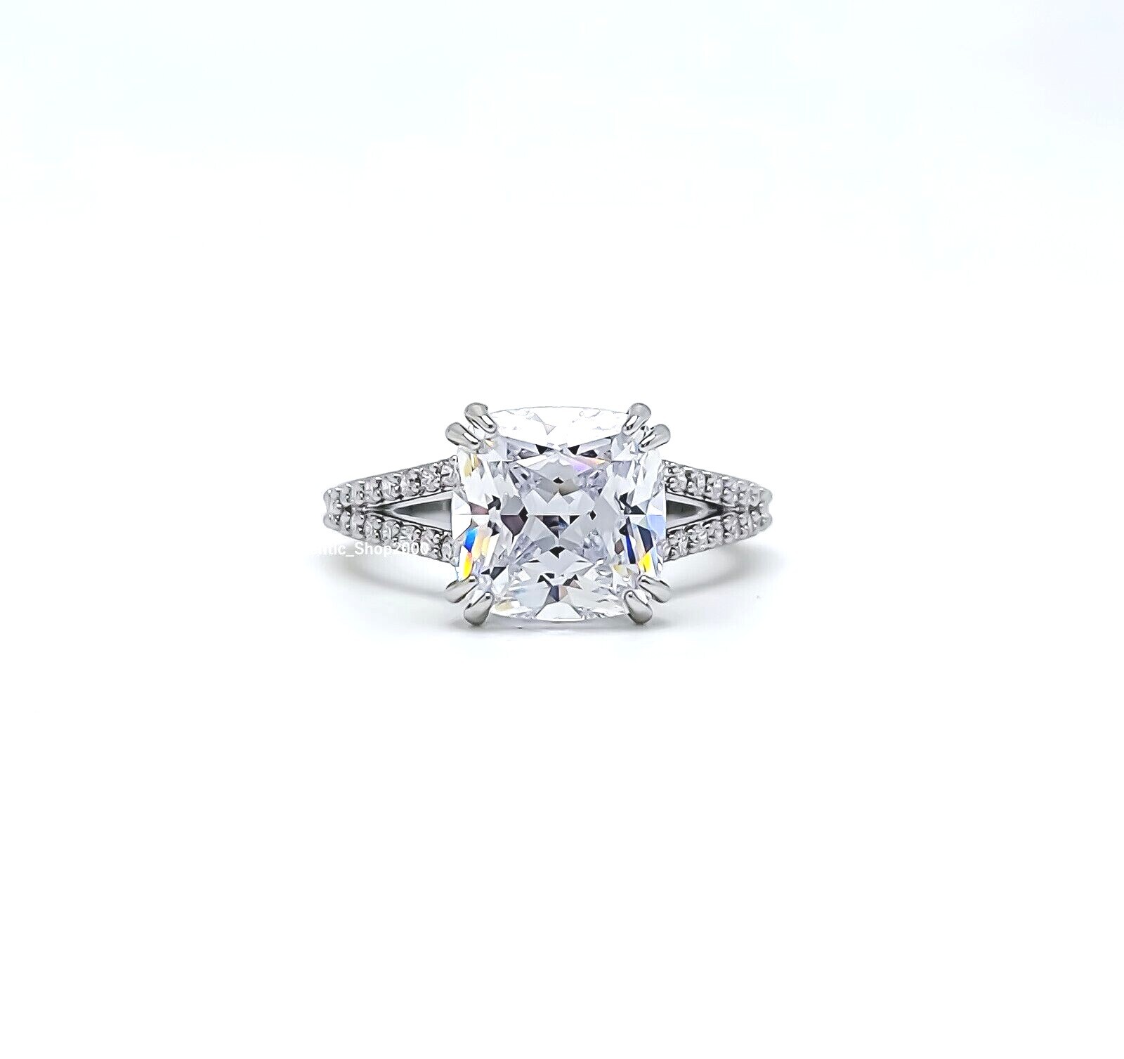 Constella open ring, Crystal pearl, Round cuts, White