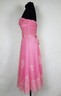 BCBG Max Azria Sz 4 Strapless Dress Pink Tulle Net Lace Formal Party Prom Midi