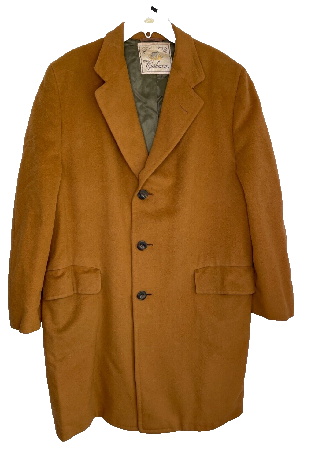 Vintage 50s Cashmere Coat Tailored Mid Length Coat Stag Clothing