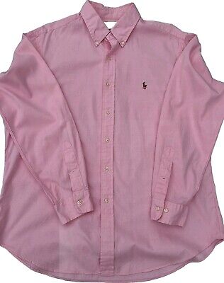 Polo Ralph Lauren  Large Long Sleeve Button Up Shirt Pink