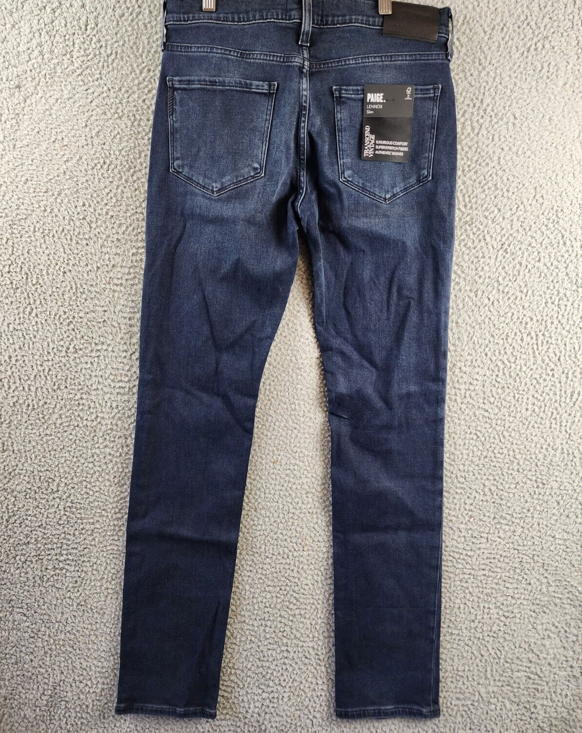 PAIGE Lennox Slim Fit Jeans Men's 30 Egan Faded Finish Denim Button Zip Closure - Picture 12 of 15