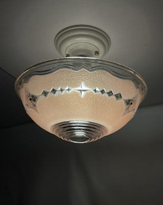 Art deco flush mount ceiling light deals