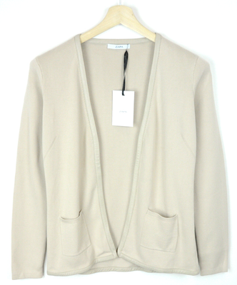 Zapa Naturel Pull Femme Petit Pull Cardigan Tight Knit Manches