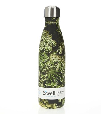 S'well Vacuum Insulated Stainless Steel Water Bottle 17oz Queen Anne's Lace