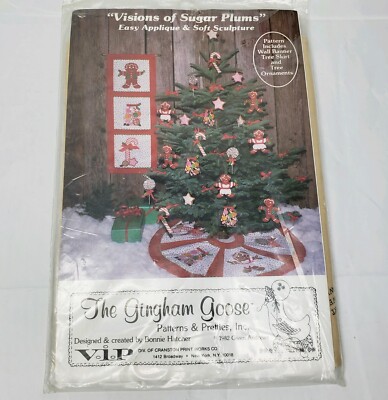 SUGAR PLUM CHRISTMAS Holiday Patterns ORNAMENTS Banner TREE SKIRT 