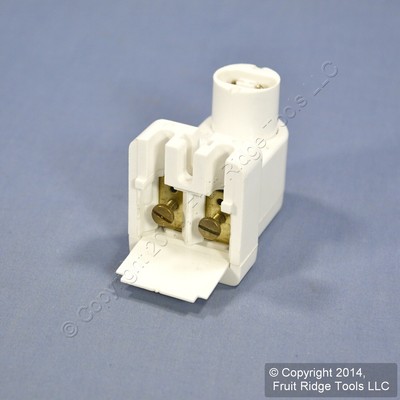 New Leviton White HO VHO T8 T12 Fluorescent Lamp Holder Light Socket Plunger 464