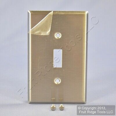 Leviton NON-MAG Midway Stainless Steel 1G Toggle Switch Wallplate Cover SSJ1-40