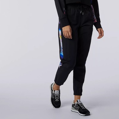 

New Balance Athletics Erin Loree Woven Pants Женские черные спортивные спортивные штаны, Черный, New Balance Athletics Erin Loree Woven Pants