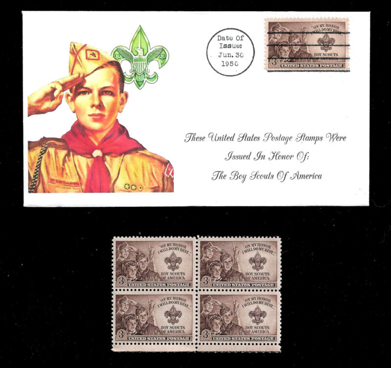1950 Boy Scouts Of America Postage Stamps Mint Post Office Fresh Condition 995