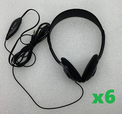 Lot of 6 New Open Box Labtec PC GO-440 L Headphones P/N: 980421-0403 3.5mm