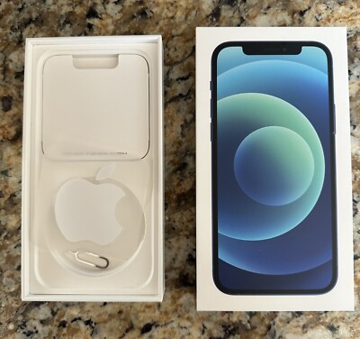 Apple iPhone 12 Blue 128 GB Original Box EMPTY BOX ONLY NO PHONE INSIDE !!!