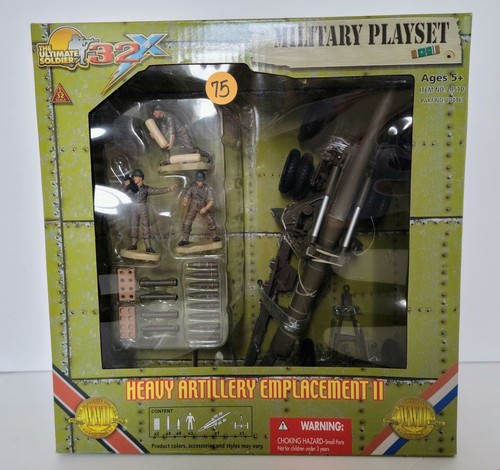 WWII 1:32 Heavy Artillery Playset RARE 21st Century Ultimate