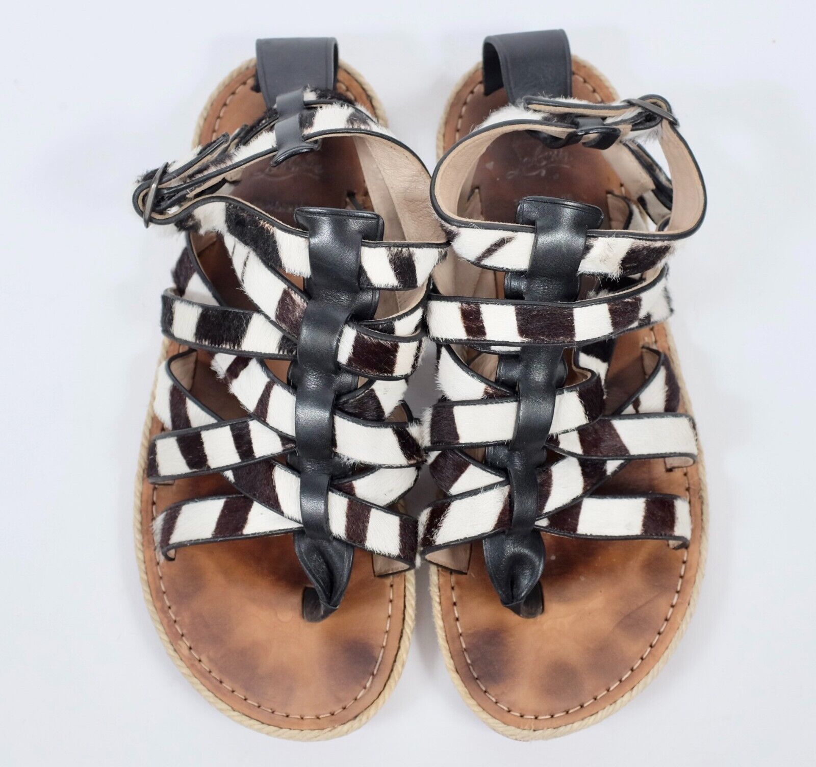 Christian Louboutin 41 US 8 zebra sandals shoes gladiator Christian Louboutin 41 US 8 zebra sandals shoes gladiator