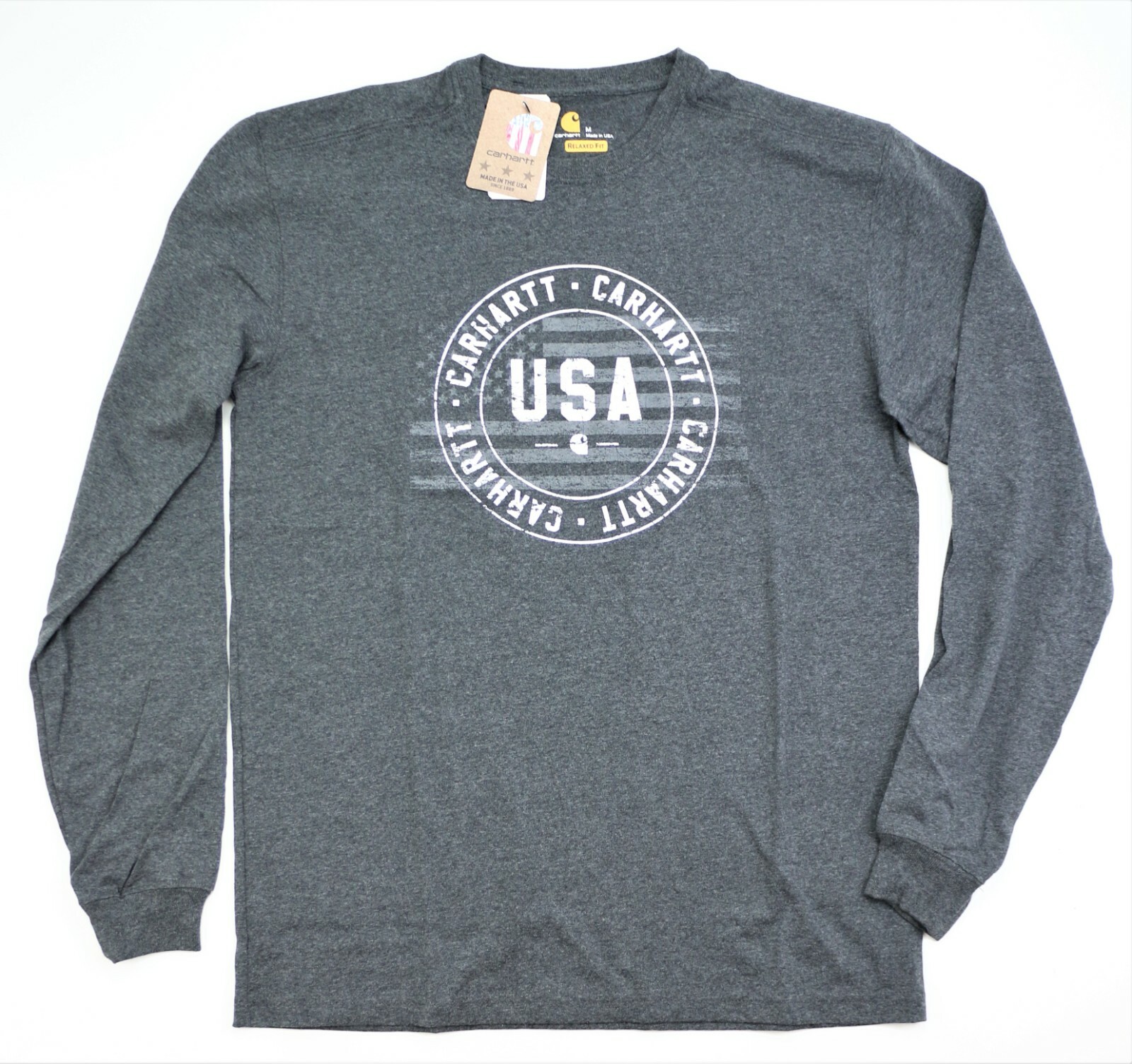 

Новая мужская футболка с длинным рукавом Carhartt Lubbock Made in USA Carbon Heather SML, Carhartt Lubbock