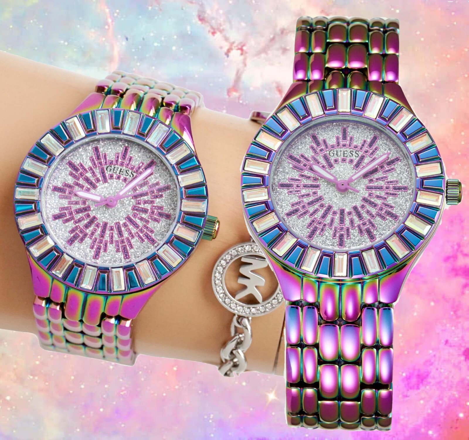 Guess Watch Женские часы GW0602L3 Трендовые радужные IP Многоцветные Новые